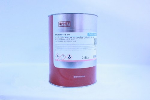 İBAVET- Cellulosic Paint Polished Metallized Silver 9116  (2.5L)
