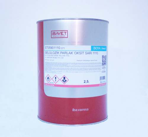 İBAVET- Cellulosic Paint Glossy Oxide Yellow 1110 (2.5 L)