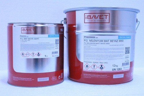 İBAVET- Polyurethane Millennium Matte White Paint 9950 (12 + 6)