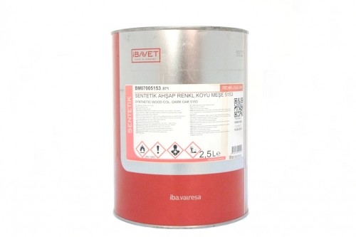 İBAVET- Synthetic Wood colorant dark Oak 5153 (2.5 Lt)