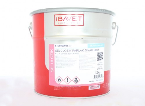 İBAVET- Cellulosic Paint Glossy Black 9005 (12 kq)