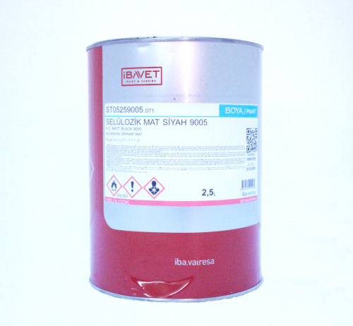 İBAVET- Cellulosic Paint Matte Black (2.5 L)