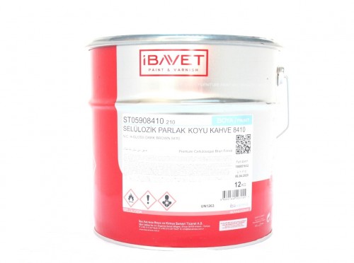 İBAVET- Cellulosic Paint Glossy Dark Brown 8410  (12 kq)