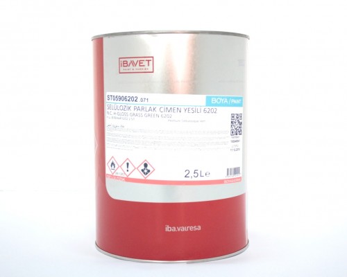 İBAVET- Cellulosic Paint gloss green 6202 (2.5L)