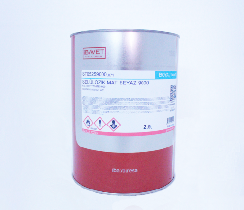 İBAVET- Cellulosic Paint Matt White 9000 (2.5L)