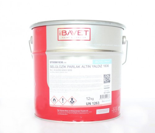 İBAVET- Cellulosic Paint Glossy Gold Stamping 1836 (12 kq)