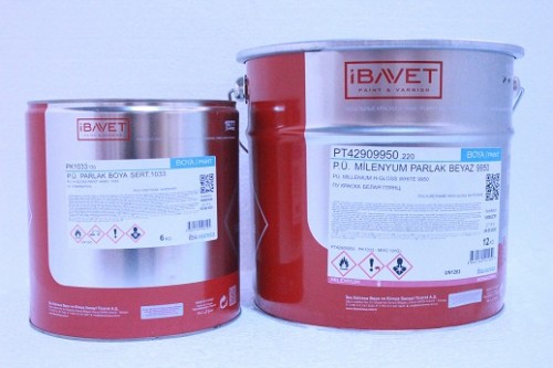 İBAVET- Polyurethane Millennium Bright White Paint 9950 (Yellow) (12 + 6)