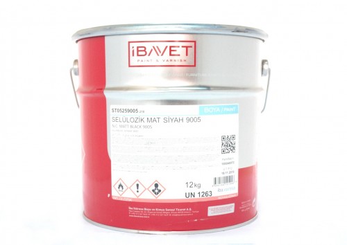 İBAVET- Cellulosic Matte Black Paint (12 kg)